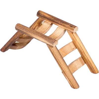 Duvoplus - Brug Voor Kooi - Knaagdier - Houten Knaagladder 18x7x7,5cm - 1st