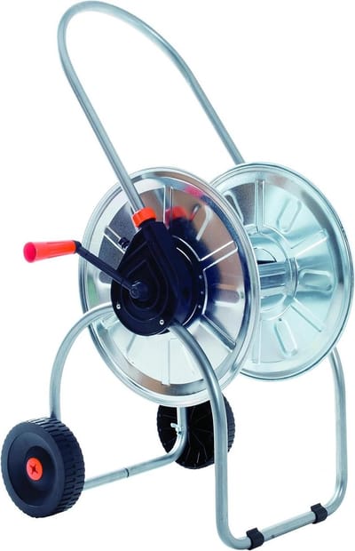 Slangenwagen Staal - Haspel Trolley - Tuin Water Geven - Verstelbaar Handvat - 50 Meter - Metaal