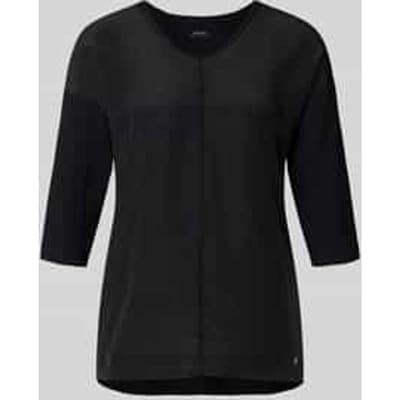 T-shirt met mouwomslag en ronde hals