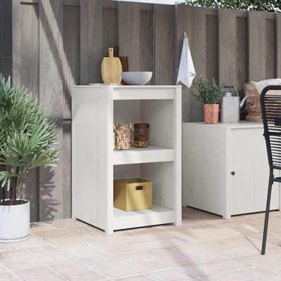 vidaXL - Keuken - Kast - MEPPEL - Wit - 55 - x - 55 - x - 92 - cm - Massief - grenenhout