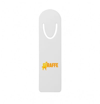 Hacebo® - giraffe logo geel metalen boekenlegger - Giraffe - dieren liefhebber - iemand die houdt van giraffen - verjaardag - cadeau - kado - geschenk Bladwijzer boekenleggers - 12.7 cm x 3.2cm