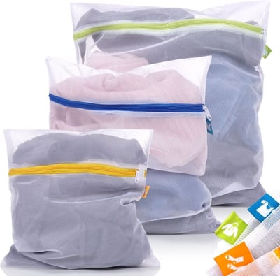 Mesh Waszak 3 stuks - Waszakjes - Waszakken voor Wasmachine - Herbruikbaar