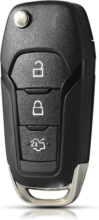 XEOD Autosleutelbehuizing - sleutelbehuizing auto - sleutel - Autosleutel / Geschikt voor: Ford 3 knops klap sleutel