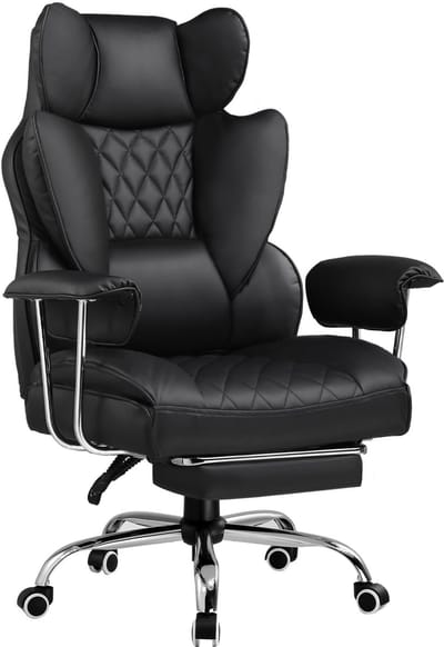 GTPLAYER - Ergonomische Gamingstoel - Met Voetensteun en Verstelbare Rug - Zwart