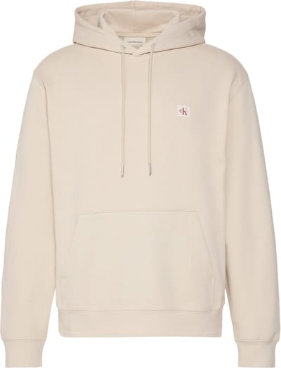 Calvin Klein Ls 350terry Badge Oatmeal Taglia: S | Felpe con cappuccio Outlet | Uomo