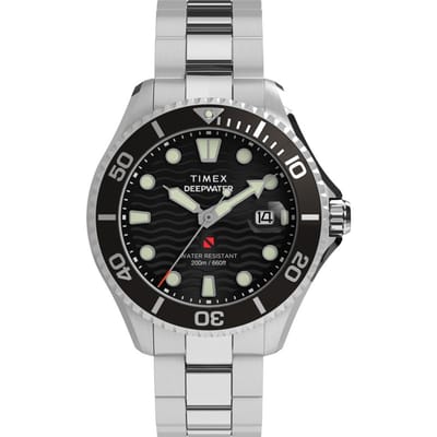 Timex Deep Water Meridian TW2W82000 Horloge - Staal - Zilverkleurig - Ø 44 mm