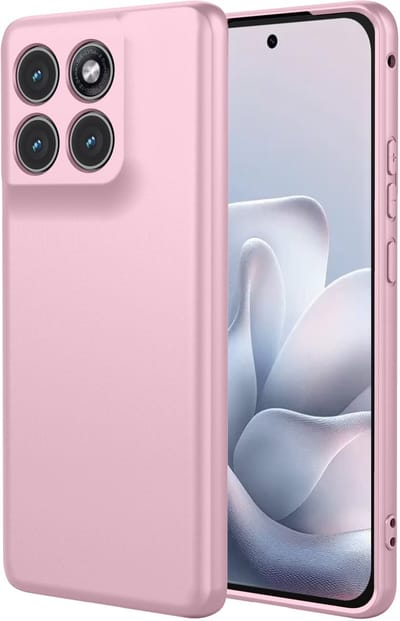 MobyDefend Hoesje - Geschikt voor Motorola Edge 70 Fusion - Matte Siliconen Backcover - Licht Roze