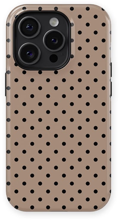 Polka Dots Hoesje geschikt voor iPhone 14 Pro | Geschikt Voor Mag | Stippen Design Backcover geschikt voor iPhone 14 Pro Cocoa Noir