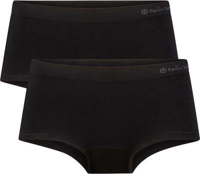 Bamboo Basics Zwarte Naadloze Hipster Sophie - 2-pack - Maat S - Bamboe Ondergoed Dames - Naadloos Ondergoed Dames