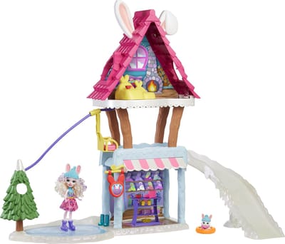 Enchantimals Ski Chalet speelset met pop diertj Speelpoppen