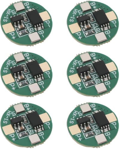 Dailygoods - Set van 6 PCM BMS Batterij Bescherming Boards voor 18650 Batterijen
