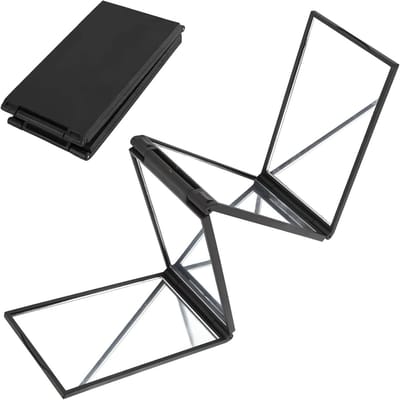 360 Graden Vouwbare Spiegel voor Kappers, Reis- en Zakspiegel, Compact en Handig (12.7 cm)
