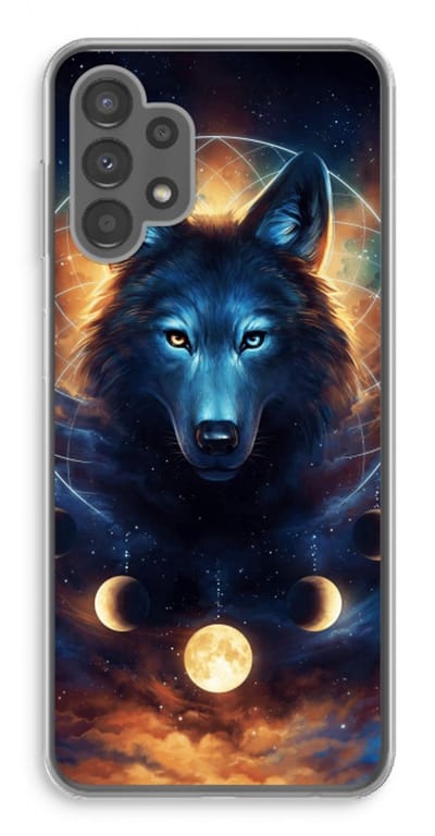 Case Company® - Hoesje geschikt voor Samsung Galaxy A13 4G hoesje - Wolf Dreamcatcher - Soft Cover Telefoonhoesje - Bescherming aan alle Kanten en Schermrand