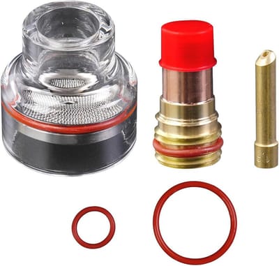 Complete TIG-laspistoolset met gaslens, spankop en glazen beker - Essentiële lasaccessoires voor optimale prestaties