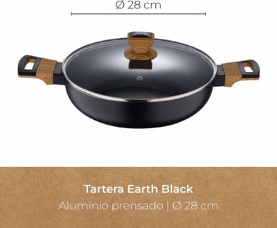 Kookpot Bergner Ø 28 cm Zwart Grijs 3,8 L