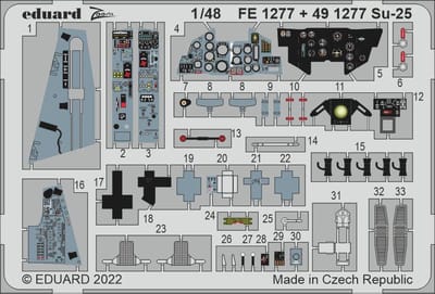 Eduard Modelbouwpakket - BIG49337 Accessoires for SU-25 - Accessoires set - 1:48 - Modelbouw
