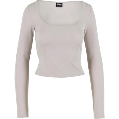 Urban Classics - Glitter Square Neck Crop top - 3XL - Creme