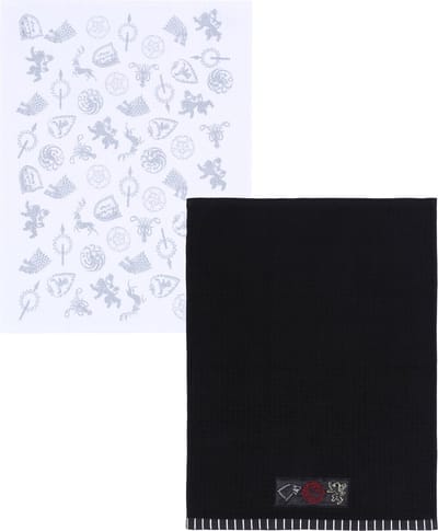 2x Zwart-Witte Keukendoeken Game of Thrones