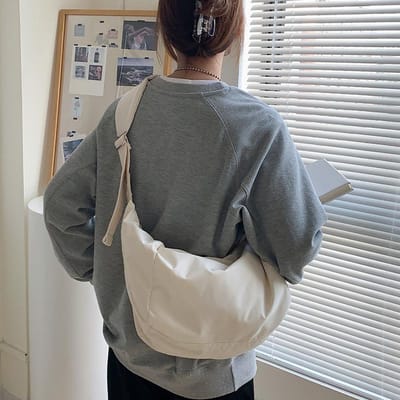 Nieuwe Mode Zomer Grote Capaciteit Casual Nylon Dames Tas Koreaanse Stijl Hobo Tas Jeugd Crossbody Schoudertas gray