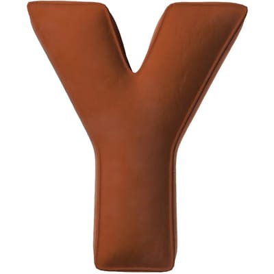 Kussen letter y Yellow Tipi Posh Velvet