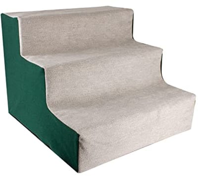 Hondentrap 3 Treden - Kattentrap voor Huisdieren met Wasbare Pluche Hoes en Antislip Bodem