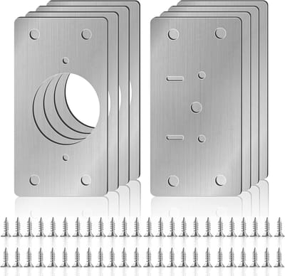 Oneay 8-delige reparatieset voor scharnieren, geschikt voor kastdeuren, houten planken, kledingkasten en meubels, inclusief schroeven.