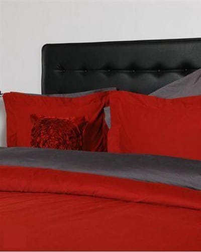 HnL Refined dekbedovertrek Peach Twill Red 155x220cm + 80x80cm