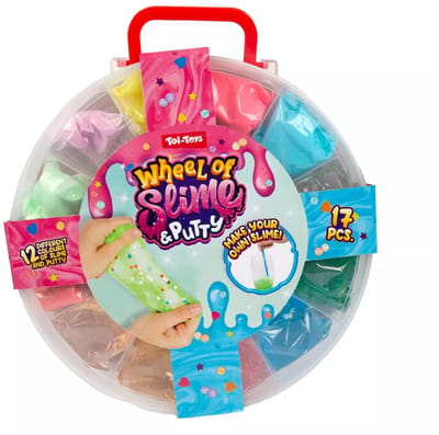 Slijm en Putty wheel - Toi-Toys - Slijmpakket voor Kinderen - Compleet Kant en Klaar slijmpakket - Sensorisch speelgoed - Knutselpakket - Maak je eigen slijm