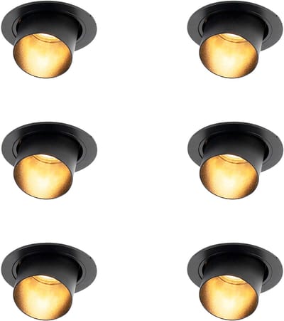 QAZQA 98817 - Inbouwspot - 6 stuks - Ø 92 mm - - Woonkamer | Slaapkamer | Keuken
