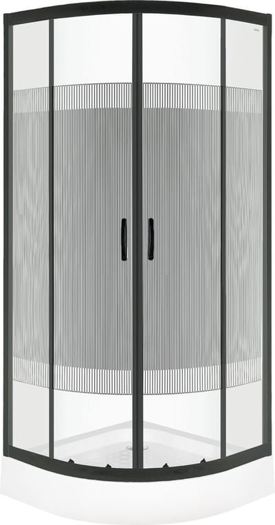 Sanifun douchecabine Rorik Nero 800 x 800 HT