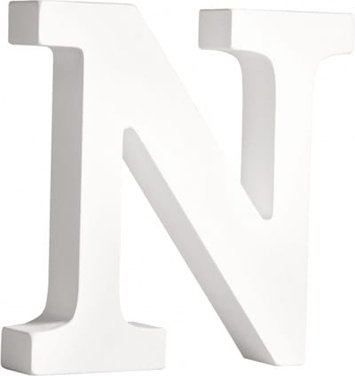 Houten letter N 11 cm