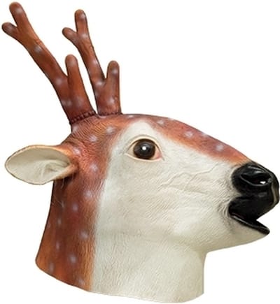 Dieren verkleed masker hert - latex - volwassenen - dierenkop - carnaval