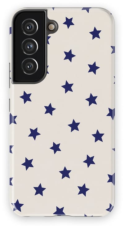 DripCase Hoesje Samsung Galaxy S22 | Sterren Design | Magnetisch Opladen | 2-in-1 Ontwerp | Stars Backcover Classic Navy