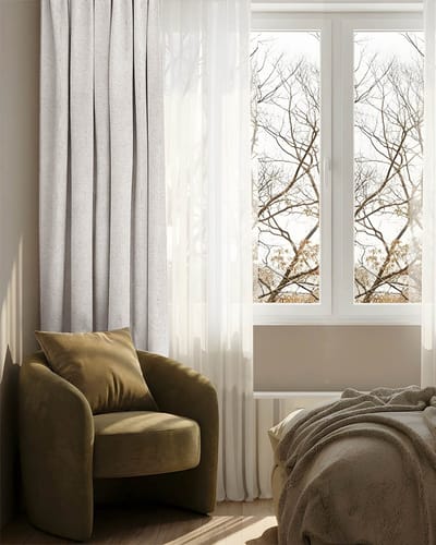 HOOMstyle Kant en klaar gordijn met haakjes Luna - 100% Verduisterend - Plooiband - 140x270cm - Off White