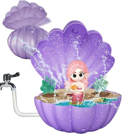 Watersproeier Schelp - Buitenspeelgoed Draaiend - Zomerse Waterpret - Geen Batterijen Nodig - 165 cm - Enkel Attribuut