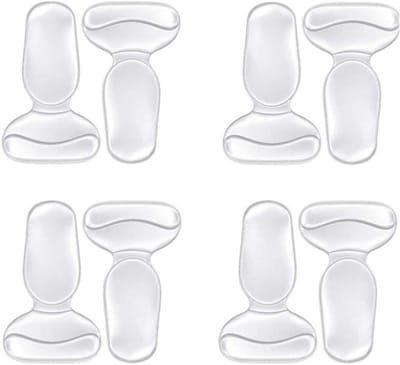 Dailygoods- Hielgrepen 4 Paar - Antislip Inserts - Voetinlegzolen - Zacht en Comfortabel - Herbruikbaar - Vermindert Wrijving - Schoeninlegzolen