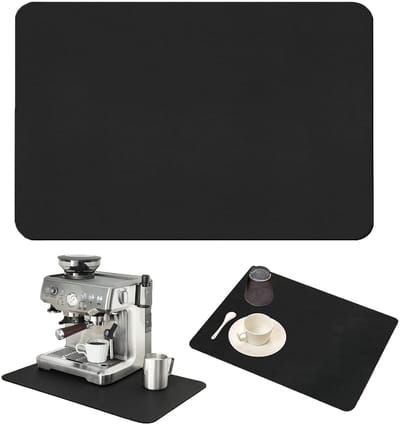 Dailygoods- Afdruipmat 60 x 50 cm - Antislip - Sneldrogend - PU-oppervlak - Zacht - Opvouwbaar - Droogmat