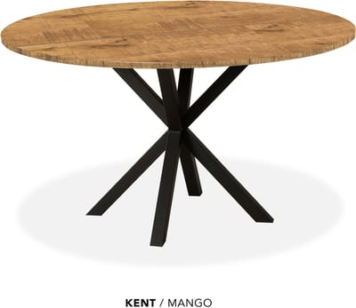 Maxfurn - Eettafel rond | Zeer krasvast | Kleur: Mango | diameter 120cm