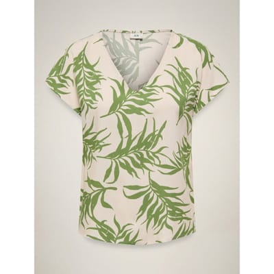 Jacqueline de Yong star sezen life s/s top wvn dia 15198141 sandshell cactus big leaf