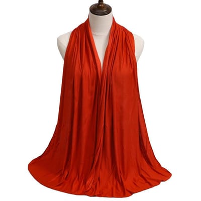 Mode Modal Katoen Jersey Hijab Sjaal Lange Moslim Sjaal Effen Zachte Tulband Strik Hoofddoeken Voor Vrouwen Afrika Hoofdband 170x60cm Y1640YY- red