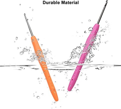 Set van 10 klassieke mini-haaknaalden met zachte grip, 0,5 - 2,7 mm, voor kant en dun garen
