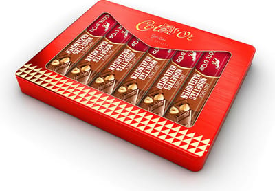 Côte d'Or deluxe geschenkdoos - mix van 6 chocoladerepen - melkchocolade met hazelnoten - origineel chocoladecadeau - 270g