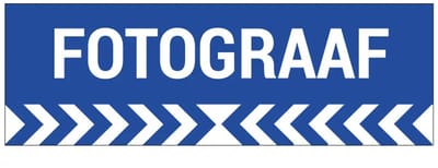 Fotograaf autosticker binnenzijde raam | 21 x 7 cm