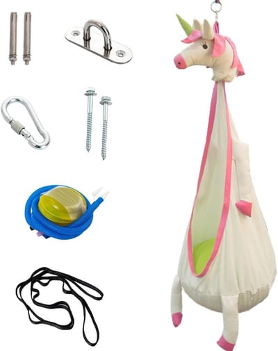 Kinderpod Schommelstoel - Hangmat Stoel - Ontspannen Buiten - Glad Ontwerp - 80 Kg Draagkracht - Unicorn