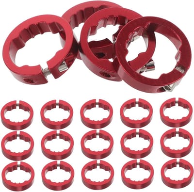 Fiets Stuurklemringen - Handvat Klemmen - Stuur Stabiliseren - Antislip Fixatie - 34x34mm - Rood