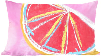 Sierkussens - Kussentjes Woonkamer - 60x40 cm - Grapefruit - Geschilderd - Roze - Strepen