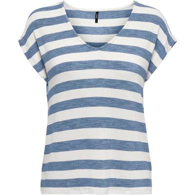 ONLY ONLLIRA LIFE S/S V-NECK TOP JRS NOOS Dames Top - Infinity Cloud Dancer