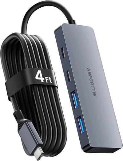 USB C Hub - Multiport Adapter - Snelle Data Transfer - Aluminium 10Gbps - Compact Ontwerp