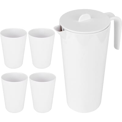 1700ml Waterkoker met Grote Capaciteit met 4-delige Bekerset voor Thuis-, Restaurant- en Keukengebruik white