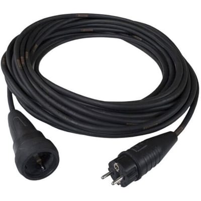 Schabus 300110 Stroom Verlengkabel Zwart 10.00 m H07RN-F 3G 1,5 mm² Zeer flexibel